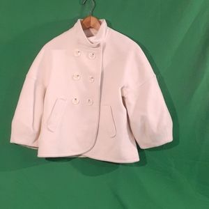 Bcbgmaxazria M cream color wool blend pea coat